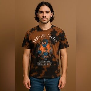Chemistry Black and Brown Tie-Dye Tee